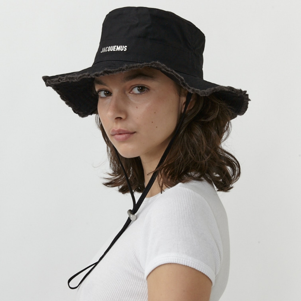 JACQUEMUS Black 'Le Bob Artichaut' Bucket Hat size 56